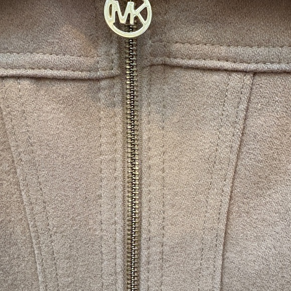XS Brown Camel Tan Michael Kors Zipper Coat - Picture 4 of 7